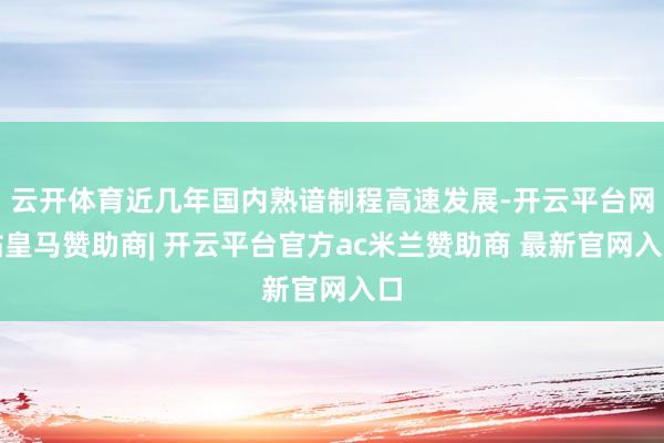 云开体育近几年国内熟谙制程高速发展-开云平台网站皇马赞助商| 开云平台官方ac米兰赞助商 最新官网入口