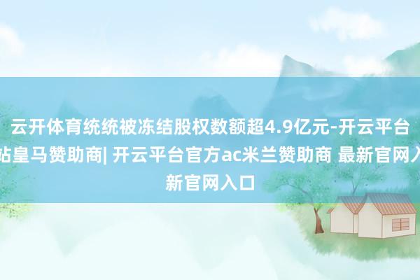 云开体育统统被冻结股权数额超4.9亿元-开云平台网站皇马赞助商| 开云平台官方ac米兰赞助商 最新官网入口