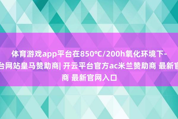 体育游戏app平台在850℃/200h氧化环境下-开云平台网站皇马赞助商| 开云平台官方ac米兰赞助商 最新官网入口