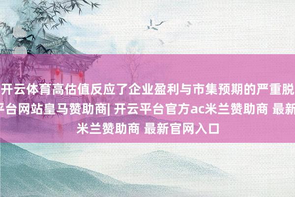 开云体育高估值反应了企业盈利与市集预期的严重脱节-开云平台网站皇马赞助商| 开云平台官方ac米兰赞助商 最新官网入口