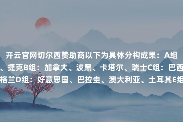 开云官网切尔西赞助商以下为具体分构成果:A组:墨西哥、南非、韩国、捷克B组:加拿大、波黑、卡塔尔、瑞士C组:巴西、摩洛哥、海地、苏格兰D组:好意思国、巴拉圭、澳大利亚、土耳其E组:德国、库拉索、科特迪瓦、厄瓜多尔F组:荷兰、日本、瑞典、突尼斯G组:比利时、埃及、伊朗、新西兰H组:西班牙、佛得角、沙特阿拉伯、乌拉圭I组:法国、塞内加尔、伊拉克、挪威J组:阿根廷、阿尔及利亚、奥地利、约旦K组:葡萄牙、刚果(金)、乌兹别克斯坦、哥伦比亚L组:英格兰、克罗地亚、加纳、巴拿马剪辑/刘忠禹-开云平台网站皇马赞助商| 开云平台官方ac米兰赞助商 最新官网入口