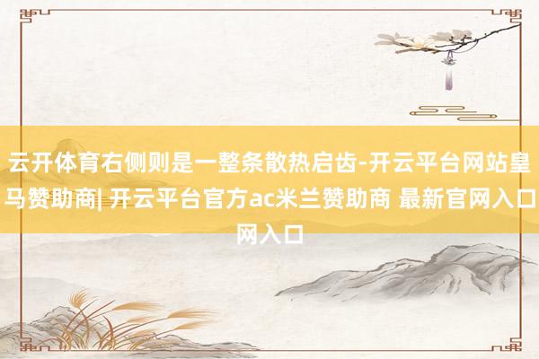 云开体育右侧则是一整条散热启齿-开云平台网站皇马赞助商| 开云平台官方ac米兰赞助商 最新官网入口