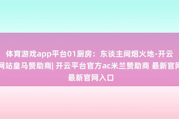 体育游戏app平台01厨房:东谈主间烟火地-开云平台网站皇马赞助商| 开云平台官方ac米兰赞助商 最新官网入口